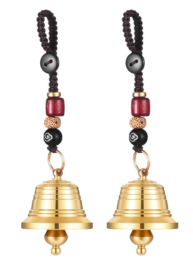 2Pcs Vintage Hanging Bell for Door Knob, Clear Ringing Sound, Home Garden Indoor Outdoor Decor - Image 1