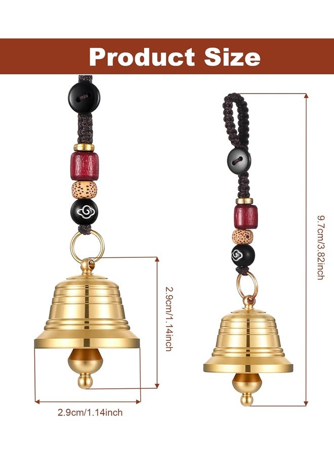 2Pcs Vintage Hanging Bell for Door Knob, Clear Ringing Sound, Home Garden Indoor Outdoor Decor - Image 2