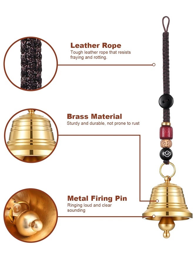 2Pcs Vintage Hanging Bell for Door Knob, Clear Ringing Sound, Home Garden Indoor Outdoor Decor - Image 3