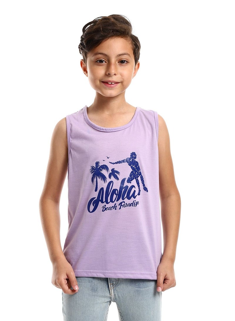 Caesar Boys Printed Sportive Tank Top  - Image 1