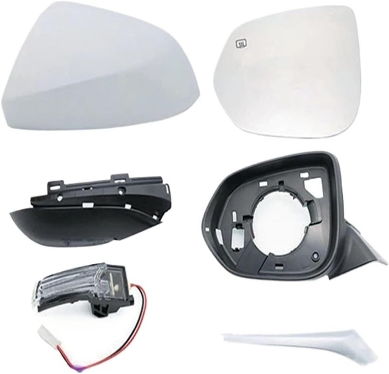 Rearview Mirror Cover Turn Signal Glass Lens Frame Base Cap Bright Strip Compatible With Changan CS15 2019-2021 CS35 Plus 2018-2020(1pcs A white Left) - Image 2