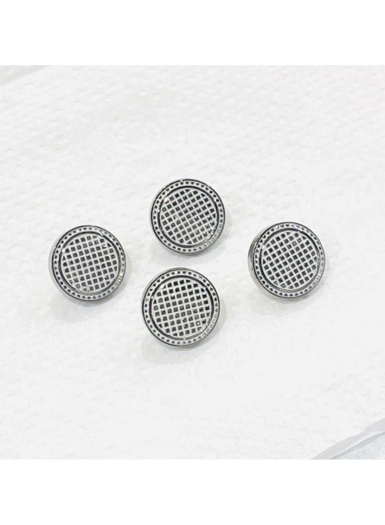 Abrar 8 Set Metal Snap Buttons For Men Saudi Thobe Size 12mm - Image 1