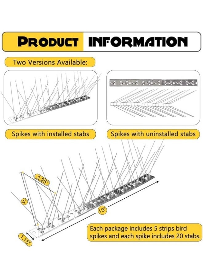 Generic Pack Of 12 Anti-bird nails stainless steel bird deterrent nails  - Image 3