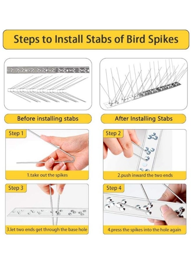 Generic Pack Of 12 Anti-bird nails stainless steel bird deterrent nails  - Image 4