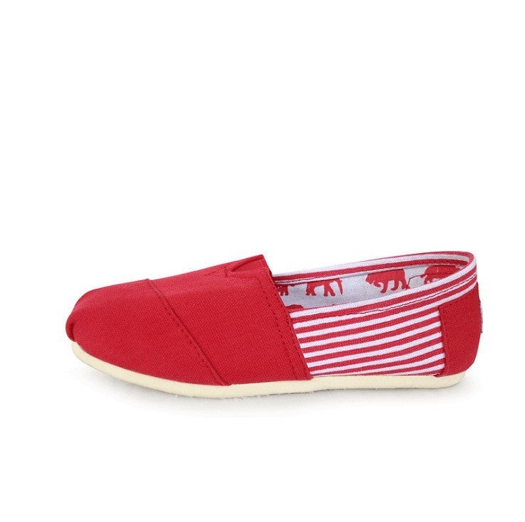 Men'S And Women'S Tom Thomas Canvas Shoes Solid Color Flats Shoes Couples Casual Shoes Lazy Slip-Ons - Image 1