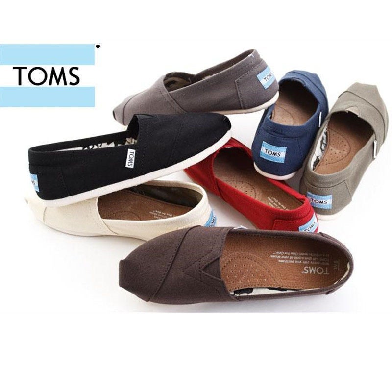Men'S And Women'S Tom Thomas Canvas Shoes Solid Color Flats Shoes Couples Casual Shoes Lazy Slip-Ons - Image 5
