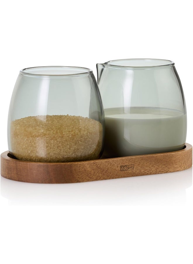 Adhoc مجموعة AdHoc MZ02 من إبريق الحليب ووعاء السكر مع طبق يونا مجموعة مميزة للشاي أو القهوة - Image 1