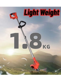 GearZone Electric Grass Wacker Eater Battery Powered 21V Cordless Grass Trimmer Grass Wacker Stringless Brush Cutter, Lightweight grass Trimmer/Lawn Edger/Mini-Mower grasser Tool with 3 Types Blades  - Image 5