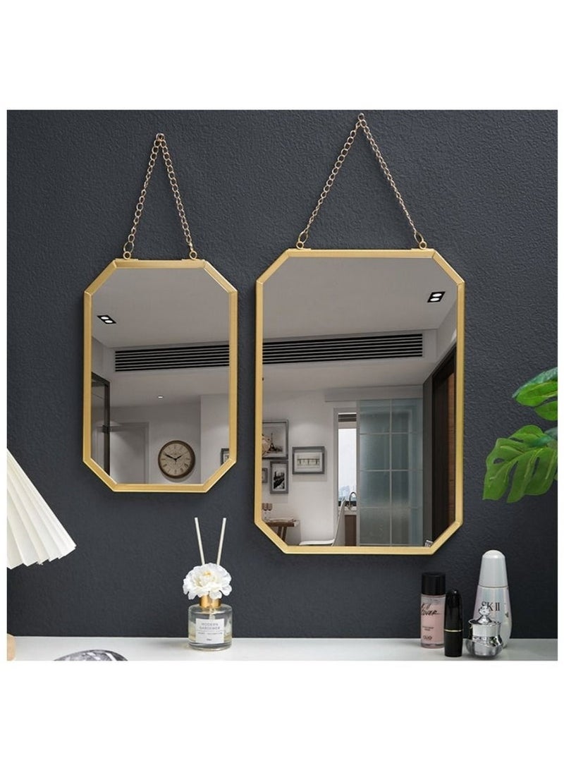Bukela 1 Piece Wall Mounted Bathroom Mirror Makeup Mirror Home Decor Mirrors（L） - Image 2