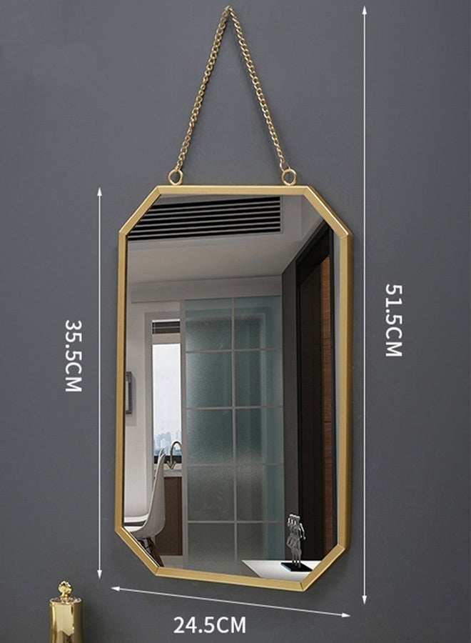 كيلا مرايا حائط مرايا تسريحه مرآة حمام مثبتة على الحائط من قطعة واحدة مرآة مكياج مرايا ديكور منزلي كبيرة الحجم (L) للمنزل السعودي - Image 2