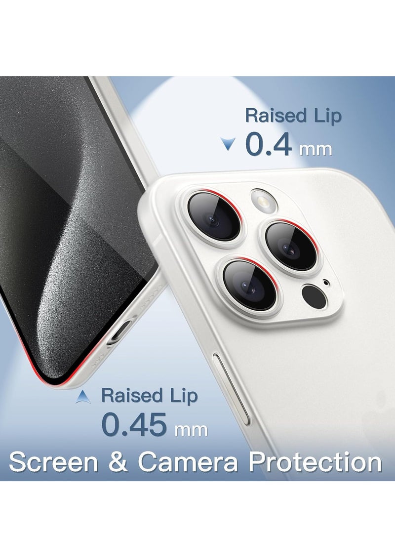 ELTRAZONE Ultra Slim Case for iPhone 15 Pro 6.1-Inch – 0.35mm Thin, Camera Lens Cover Full Protection, Lightweight Matte Finish PP Hard Minimalist Case, Supports Wireless Charging (Frosted Clear) - Image 4
