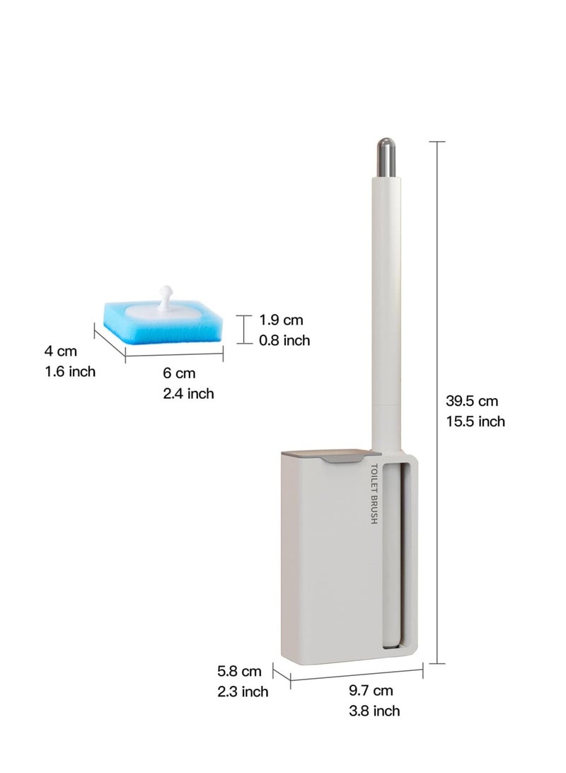 Zikra Disposable Toilet Cleaning System with 21 Refills Disposable Toilet Brush Set Toilet Wand Kit with 21 Sponge Toilet Brush Heads for Loo Bathroom Lavatory Restroom - Image 2