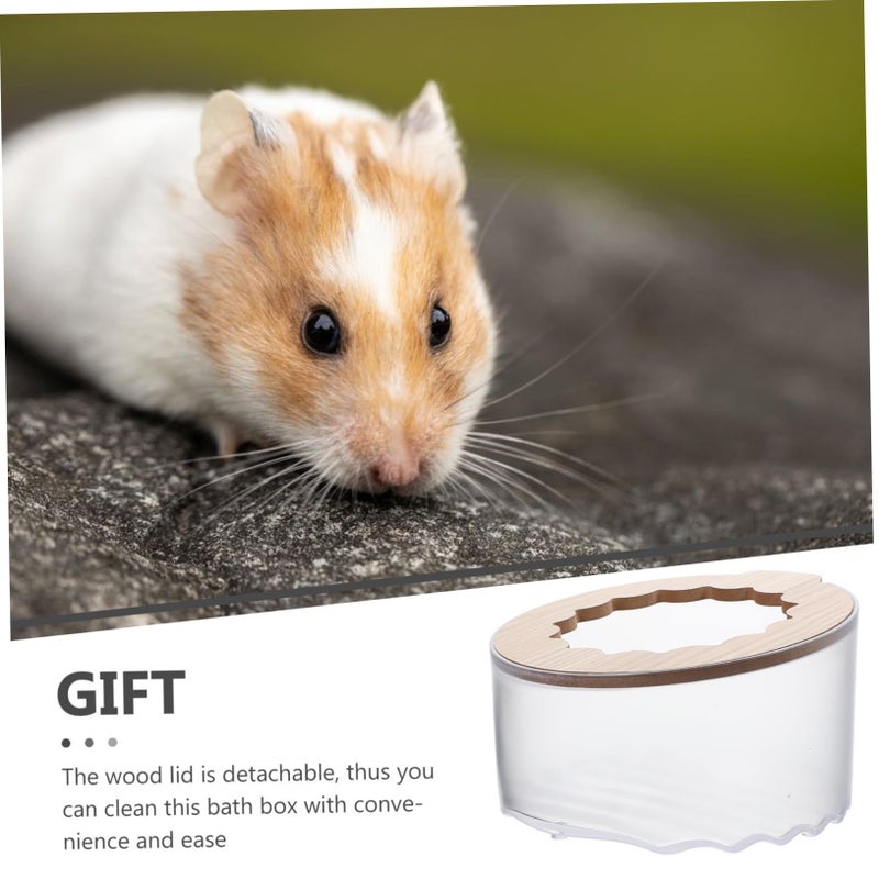 Hamster Sand Bath Toilet Combo Dual Use Box Small Pets Blue Design Easy Access - Image 3