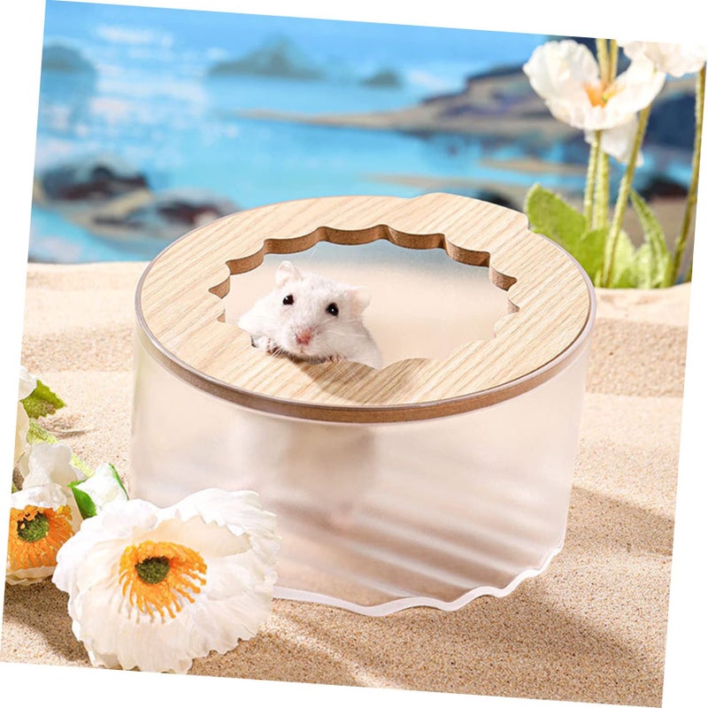 Hamster Sand Bath Toilet Combo Dual Use Box Small Pets Blue Design Easy Access - Image 4