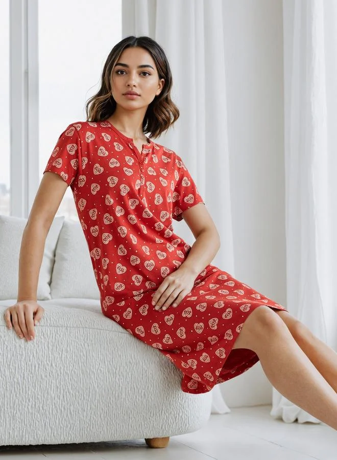 Splash FAV Printed Night Dress