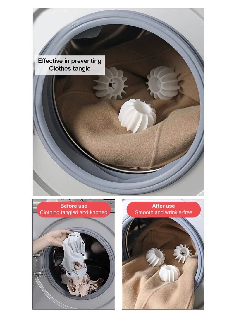 general 3pcs Silicone Magic Laundry Ball Reusable Clothes Hair Cleaning Tool Pet Hair Remover Washing Machine Cat Hair Catcher Laundry Ball - Image 5