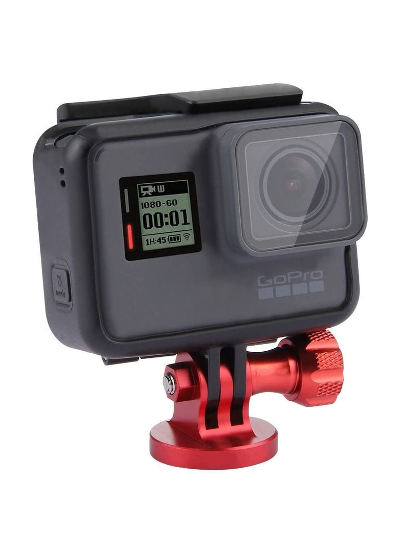Tripod Adapter Mount Thumb Screw Waterproof Aluminum Screw Mount Adapter for Tripod Compatible with Gopro Hero10 9 8 7 6 5 4 Dji Osmo (Red) - Image 2