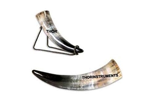 THOR INSTRUMENTS Viking Drinking Horn with stand Authentic Medieval Inspired Mug Rustic Vintage Home Decor Gifts - Image 1