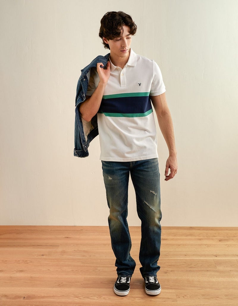 American Eagle AE Slim Fit Stretch Polo Shirt - Image 1