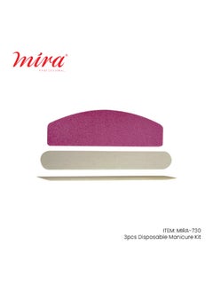 Mira Mira Disposable Manicure Pedicure 3 Pcs Tools Set  - Image 1