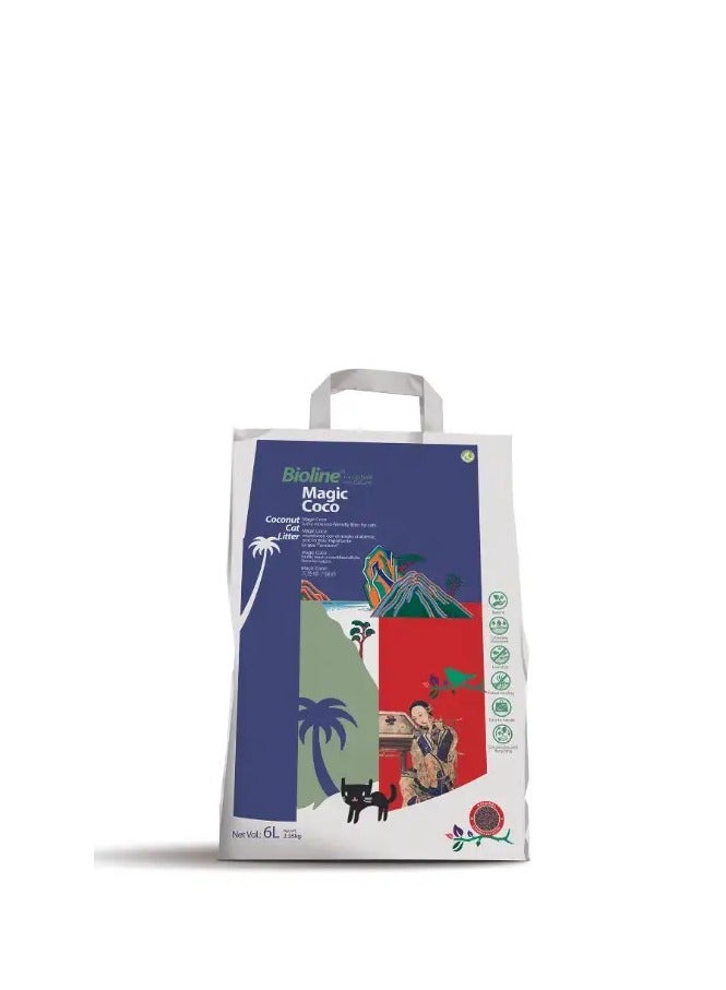 Bioline Magic Coco Coconut Cat Litter 6L - Image 1