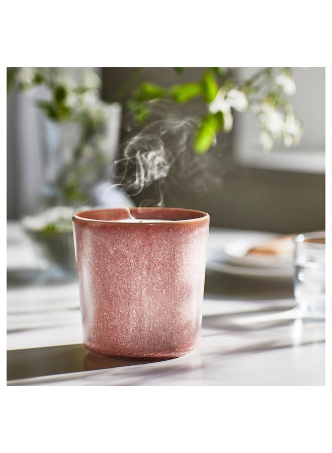 زبون شمعة معطرة في وعاء خزفي، ياسمين/وردي، 50 ساعة - Image 5