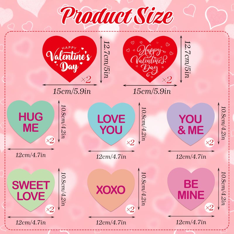 Pedel Valentine's Day Hanging Swirls, 40Pcs Candy Conversation Hearts Hanging Swirl Ceiling Decoration for Happy Valentines Galentines Anniversary Party Supplies - Image 5