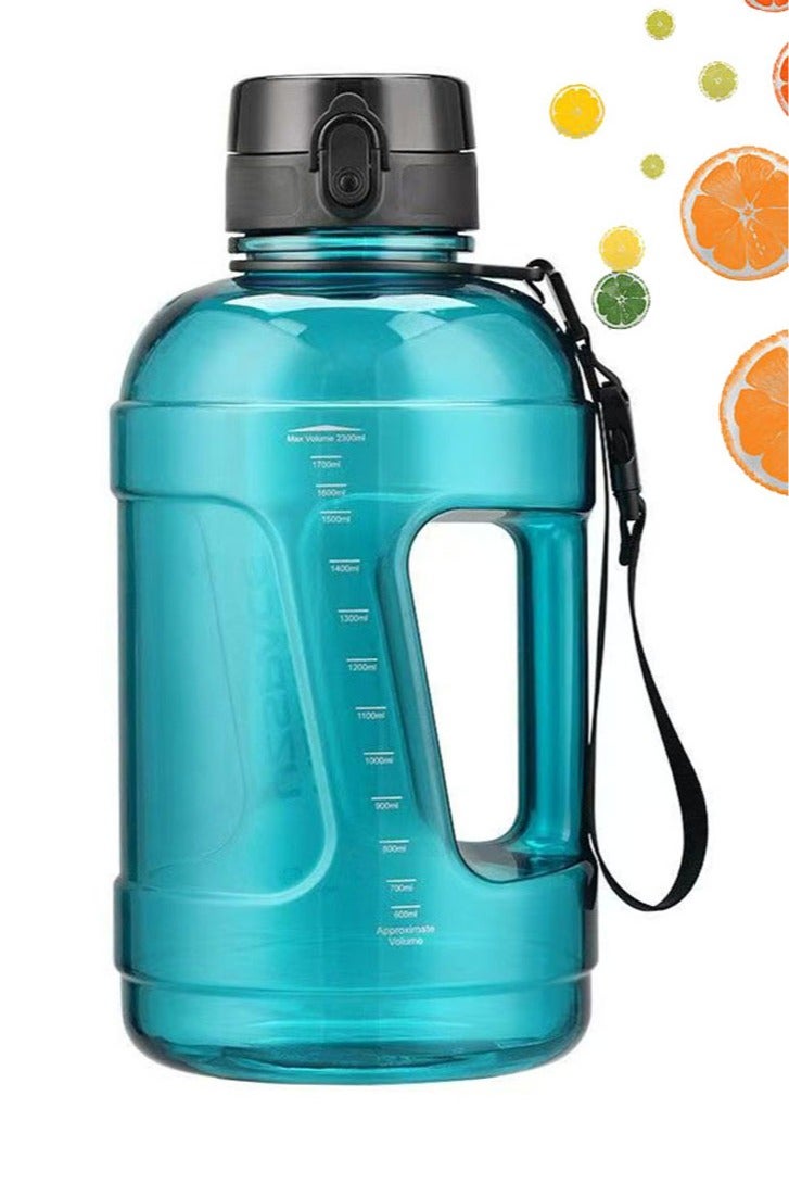 أوسبايس زجاجة مياه 2300 مل زجاجة شرب رياضية كبيرة سعة 2.3 لتر كبيرة الحجم 2300 مل زجاجة مياه كبيرة الحجم 2.3 لتر للسفر في الصالة الرياضية - Image 1