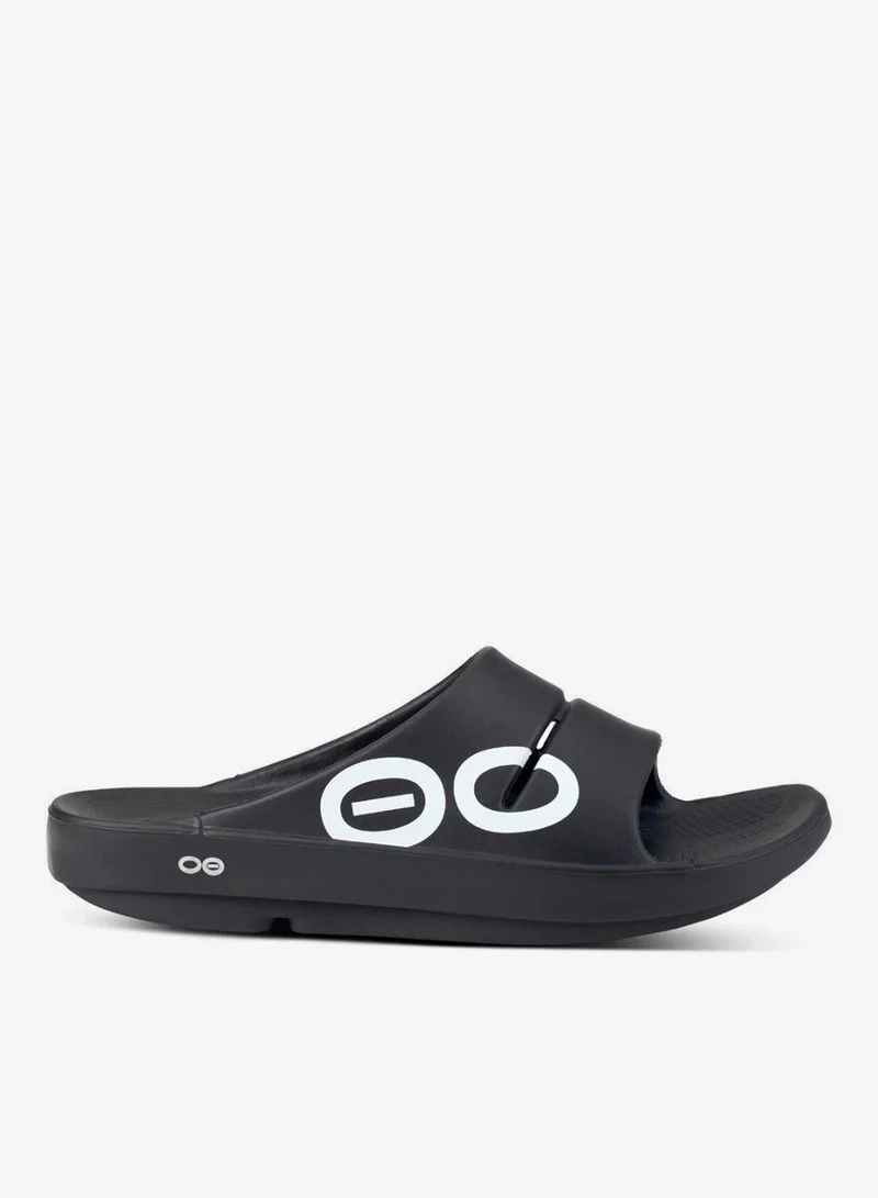 OOFOS UNISEX OOAHH SPORTS FLEX SLIDE SANDALS GRAPHITE