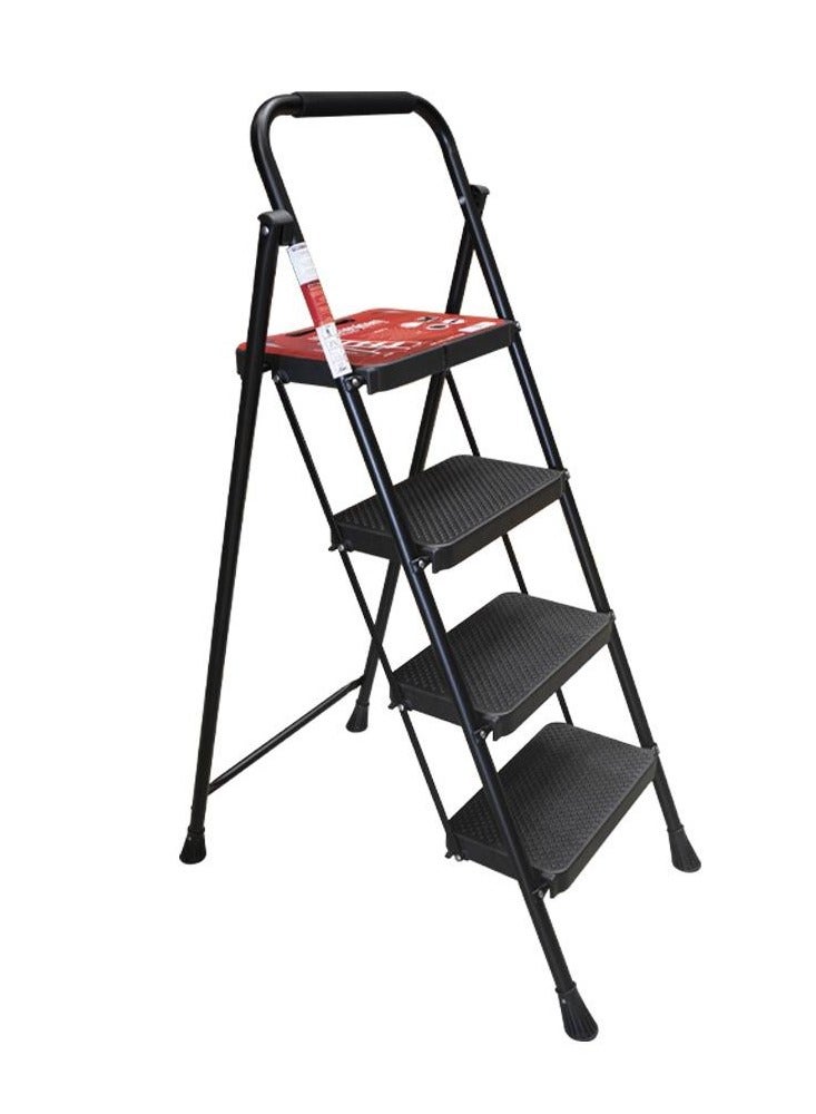 4 Step Foldable Ladder | Durable Aluminum Alloy | Lightweight & Space-Saving Design | Anti-Skid Secure Base | Equipped Tool Rack | Suits Both Home & Professional Needs