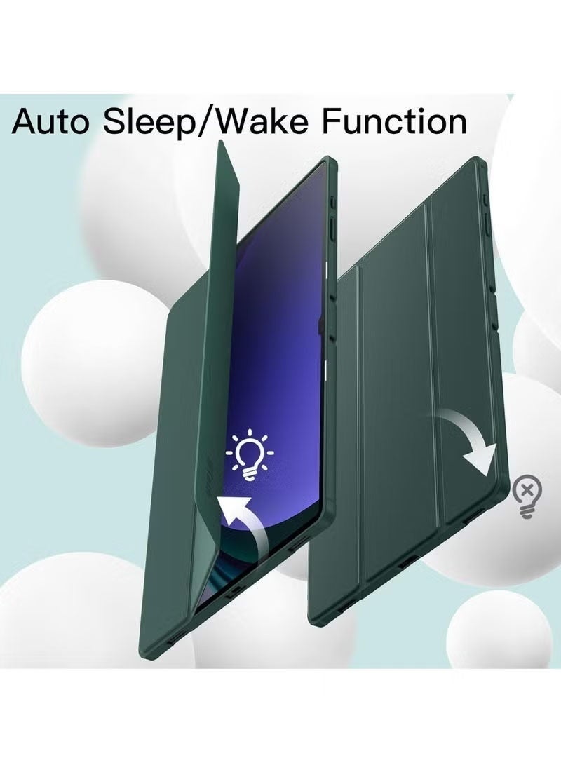 DUSALA 2 in 1 Protective Case for Samsung Galaxy Tab Tab A9 Plus 11 Inch – Tri-Fold Stand, Soft TPU Back, S Pen Holder & Charging Support Auto Wake/Sleep with Glass - Image 2