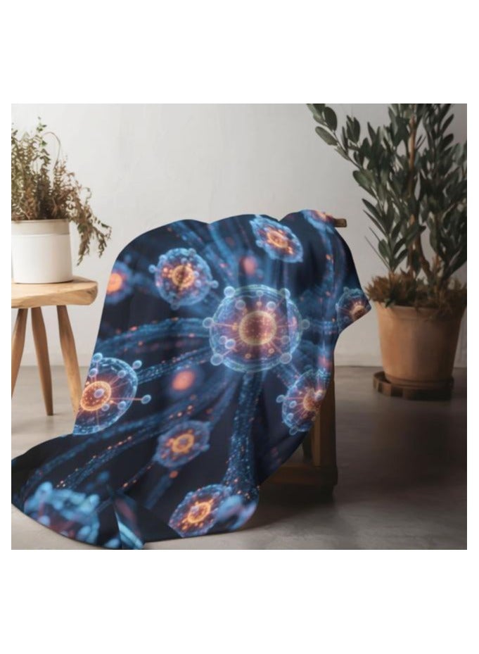 general Flannel thin blanket (warm and comfortable, suitable for sleep, gaming, dust removal and sandproof) 150cm*200cm - 815 - Image 1