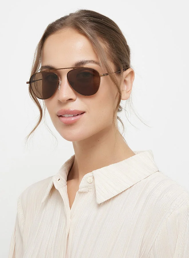 30 سندايز 30Sundays ANTIQUE,Unisex Sunglasses, Aviator Sunglasses, UV Protection: UV400 (Brown,Brown)