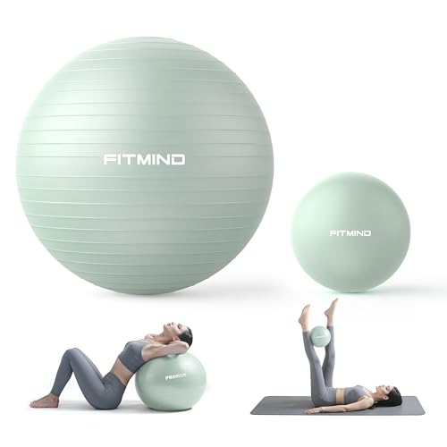 FITMIND Yoga Ball set-65cm&25cm(Green) - Image 1