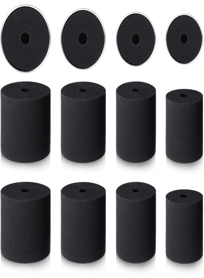 Honoson هونوسون 4 أحجام 8 قطع حامل أكواب فوم إدخالات لكوب 1/2 بوصة أنبوب PVC ملحقات إدخالات فوم تناسب 10 أوقية إلى 40 أوقية جميع الأكواب (أسود) - Image 1