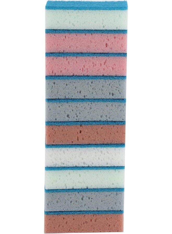 DELCASA حزمة من 10 إسفنجات تنظيف ديلكاسا DC2996، متعددة الألوان - Image 1