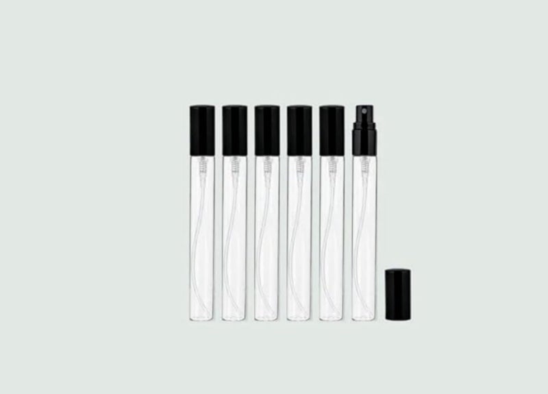 Mini Spray Bottle 10 ml Pack of 6 Glass Bottle, Pocket size, Small Spray Bottle,for On the Go