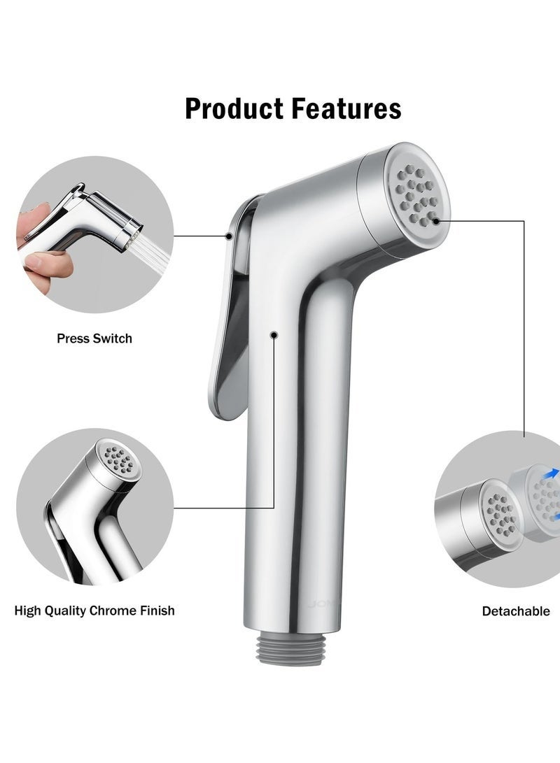 NOOA Bidet Shattaf Set, Handheld Bidet Sprayer for Toilet with 59 Inch Stainless Steel Bidet Hose and Holder, 2 Modes Shower Bidet Spray Set - Image 4