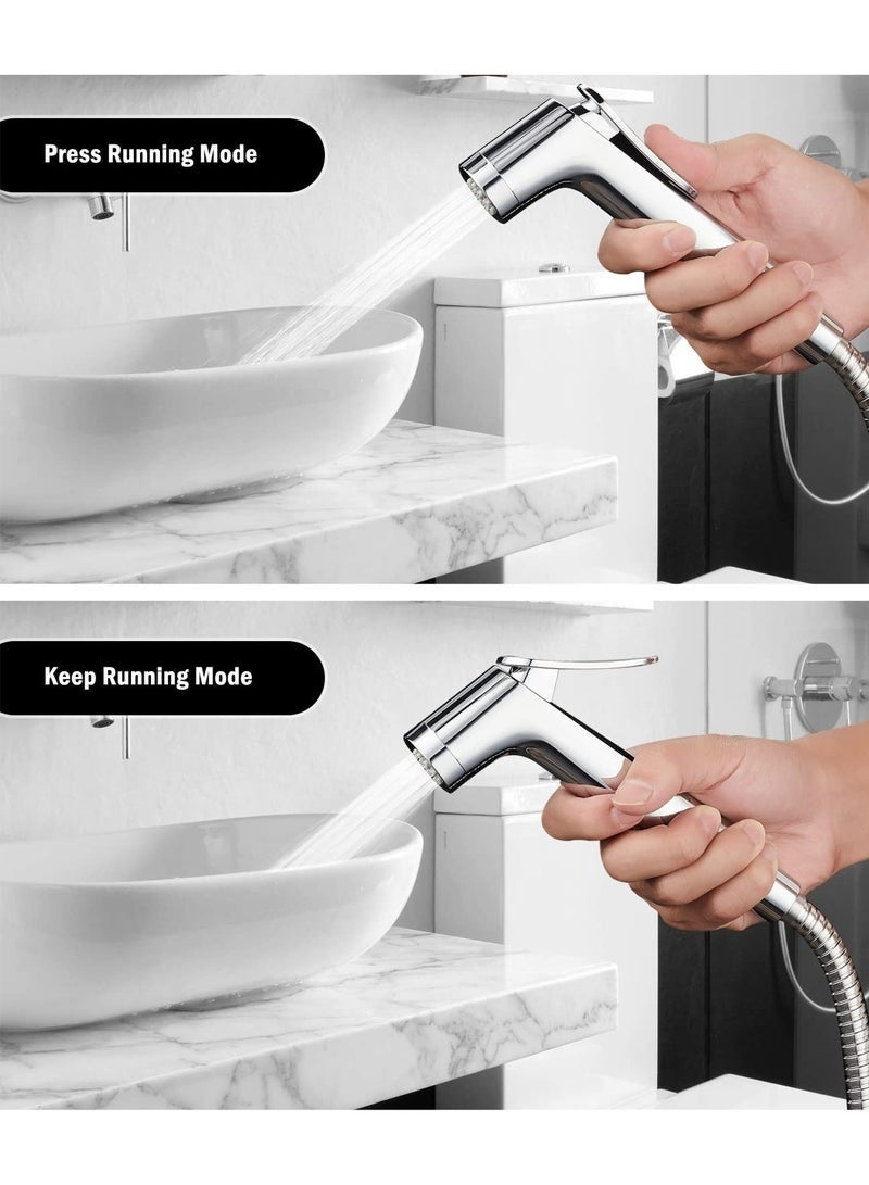 NOOA Bidet Shattaf Set, Handheld Bidet Sprayer for Toilet with 59 Inch Stainless Steel Bidet Hose and Holder, 2 Modes Shower Bidet Spray Set - Image 3