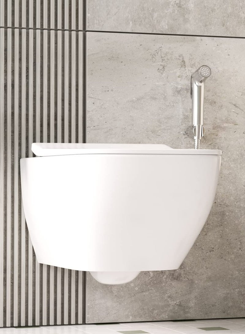 NOOA Bidet Shattaf Set, Handheld Bidet Sprayer for Toilet with 59 Inch Stainless Steel Bidet Hose and Holder, 2 Modes Shower Bidet Spray Set - Image 2