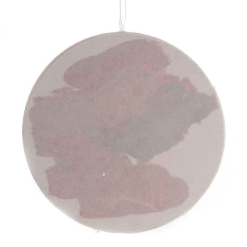 Roman Cardinal Visitor From Heaven Glitter 4.5 Inch Glass Memorial Disk Christmas Ornament - Image 2