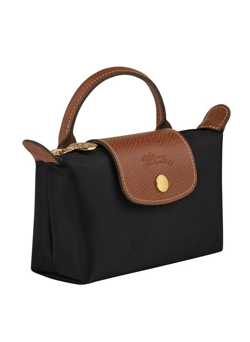 Longchamp - Longchamp Women's Classic Fashion Versatile Mini Makeup Bag, Handbag, Shoulder Bag, Handheld Small Bag Black - Image 1
