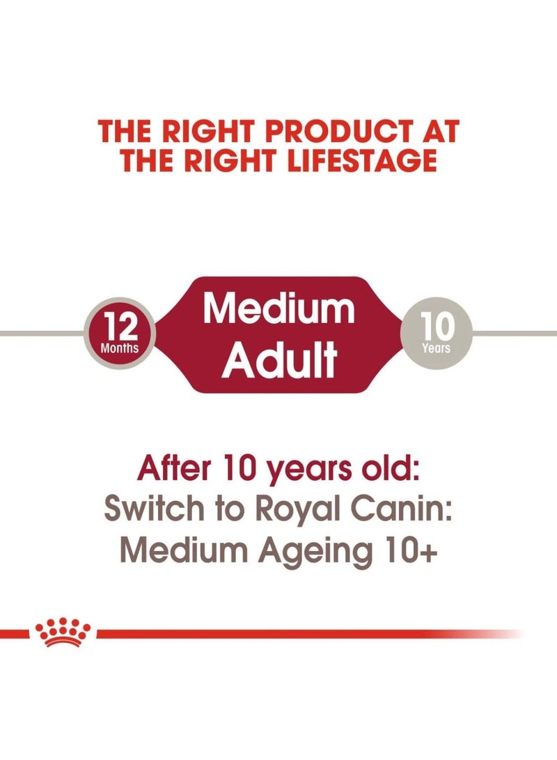 ROYAL CANIN Medium Adult Chunks in Gravy Dog Wet Food 10x140g - Image 3