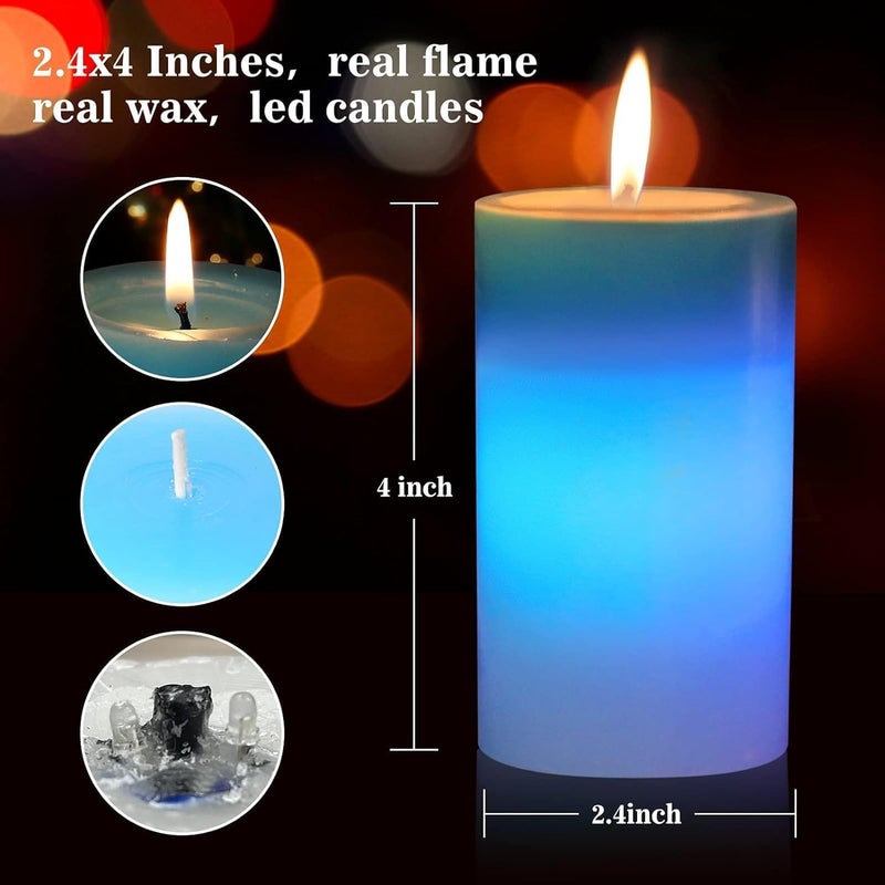 Zerolex Magic 7 Color Changing Wax Candle LED Light Colorful Lamp for Home Lighting Flameless Flickering Candle 1 Pack - Image 4