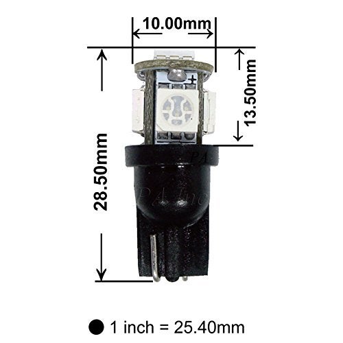 PA LED 10PCS Auto T10 194 168 Purple LED Light Bulb 12V 5SMD 5050 Current Fixed for Interior Map Dome Instrument Panel Trunk Backup License Plate Lamp - Image 2
