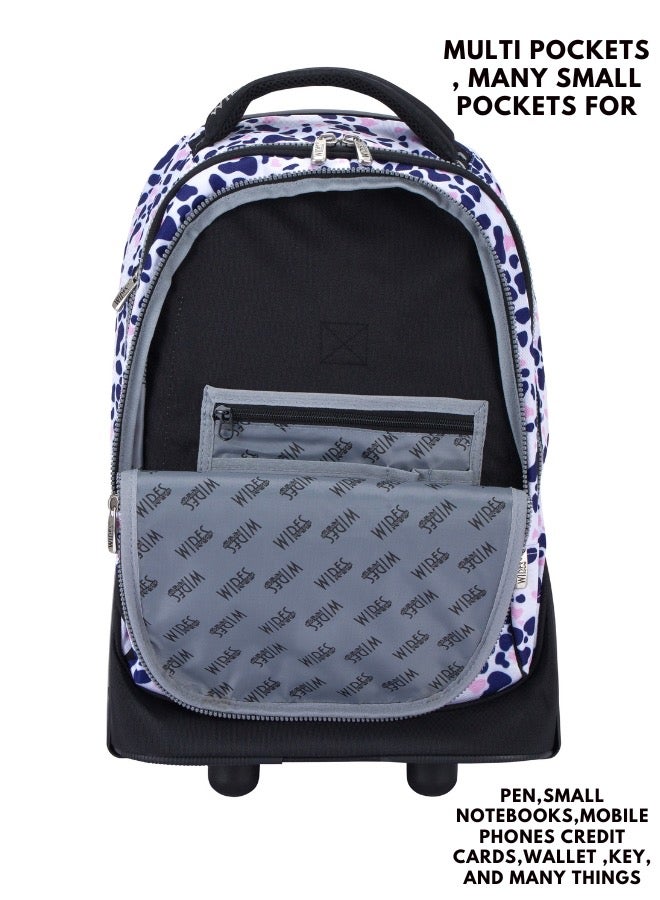 Wires 3 Piece Kids School Trolley Bag laptop compartment Big Wheels With Lunch bag u0026 Pencil Case - Image 3