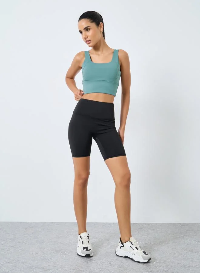 ستايلي اكتيف صدرية رياضية بحافة غير متماثلة الطول