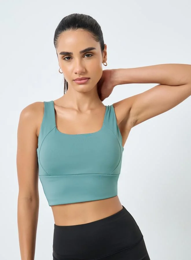 ستايلي اكتيف صدرية رياضية بحافة غير متماثلة الطول