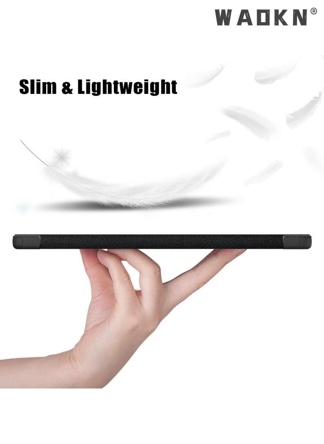 vesus Case for Xiaomi Pad 6 / Xiaomi Pad 6 Pro 2023, Slim Lightweight Hard Shell Cover with Three fold Stand, with Auto Sleep Wake Anti-scratch Smart Protective Cover (Black) - Image 4