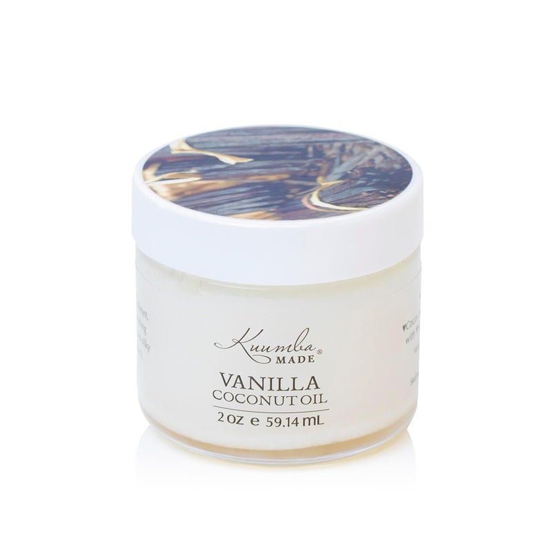 Kuumba Made Botanically Infused Vanilla Coconut Oil Organic Daily Moisturizer for Skin Nourishing Hair Mask 2 Oz